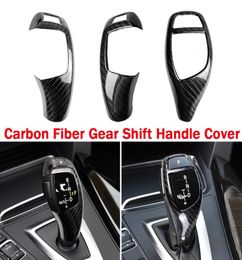 Car Interior Decoration Real Carbon Fibre Gear Shift Knob And Panel Cover Stickers For BMW F20 F30 F10 F32 F25 X5 F15 F165835403