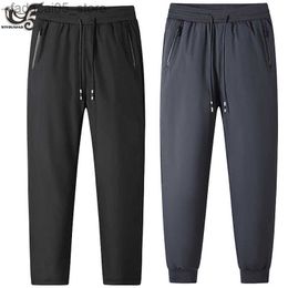 Men's Pants Plus Size 6XL 7XL 8XL Winter Fleece Pants Men's Thick Warm Casual Streetwear Sweatpants Fashion Drawstring Jogging Hiking Pants Q240117