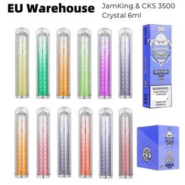EU Stock disposable vapes Jam King CKS 3500 Puff Vaper 6ml Pod Crystal Vape Pen 12 Flavours 2% 3% 5% Nic 650mAh Battery Rechargeable Mesh Coil Chinese Vape Factory