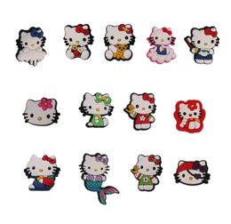 Anime charms wholesale cute kitty cats mermaid cartoon charms shoe accessories pvc decoration buckle soft rubber charms fast ship6915400