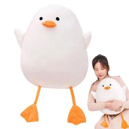 Soft Duck Plush Pillow Skin Friendly Kids Relaxing Plushies Hugging Animal Throw Cushion Christmas Gifts For Dormitory Bedroom 240117