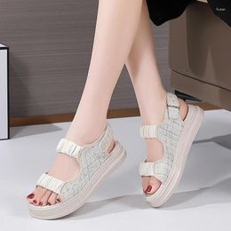 Sandals Women's Summer Flat Slippers In 2024 Wear Beach Shoes Joker Casual Soft-soled Sports Thick-soled Student