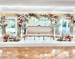 3PCS Luxury Wedding Decoration Floral Arrangement Rack Party Flower Wall Arch Frame Welcome Sign Flag Stand Home Screen Door Birth8770026