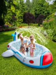 Inflatable Bouncer Kiddie Pool Sprinkler Cute 4 in 1 Summer Splash Pad Kids Pool Swimming PVC Inflatables Fountain5419588