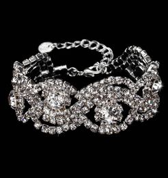 Bling Bling Bridal Wrist Corsage for Brides Bridesmaids 2017 Bridal Bracelets 1728cm Rhinestones Bridal Wristlet In Stock9846848