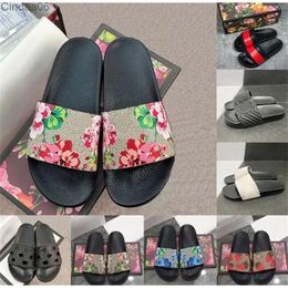 Designer Slippers For Men Women Fashion Classic Flat Summer Beach Shoes ManLeather Rubber Flat Floral Flower Tiger house Slippers Big Size 35-46 dhgate