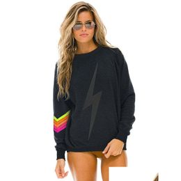 Men'S Hoodies & Sweatshirts Designer Mens Hoodies Luxury Hoodie Women Black White Rainbow Sweatshirts Pocket Zip Up Ladies Couple Swe Dhlw5