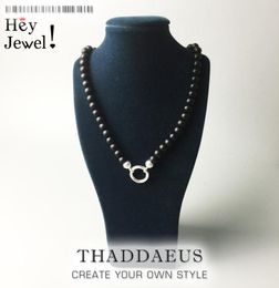 Collana di perline di ossidiana, nuovissimo filo di gioielli di moda in stile europeo Bijoux regalo per uomo donna amico Q01271474657