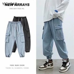 Men Jeans Baggy Hip Hop Jeans Multi Pockets Skateboard Cargo Jeans For Men Tactical Joggers Denim Pants Size S-5XL 240117
