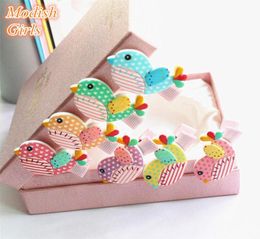 Acrylic Cute Kids Animals Cartoon Hair Clips Baby Accessories Passarinhos DE Feltro Colours Birds Barrettes8764624