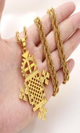 Charms Ethiopian/Eritrea Traditional Gold Color Pendant Necklace Eretrian Fashion Coptic es Chain JewelryCharms3367665