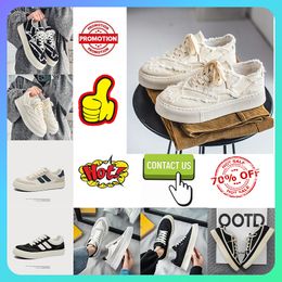 Designer Casual Platform Trainer canvas Sports Sneakers Board shoes for women men Anti slip wear resistant White Gum Flat Fashion Style Patchwork Leisure