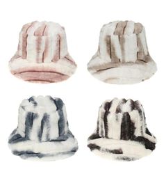 Wide Brim Hats M7DD Faux Fur Plush Striped Fisherman Literature And Art Wild Basin Hat2883444