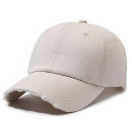 Ball Caps Couple's Fashion Hole Casual Cap Washed Old Hat Sun Protective Soft Top Smooth Plate Baseball Visor Extender With Clips