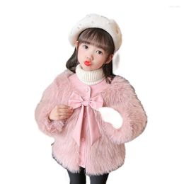 Jackets Toddler Girls Fur Coat Cotton Padded Girl Coats Kids Winter Outerwear For Children Casual Style Clothing