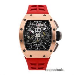 Luxury Watches Replicas Richardmill Mechanical Automatic Watch Richadmill Rm011 Felipe Massa Chono Signatue Gold Men's Watch Band Rm011 Aj Rg Wn-fk22