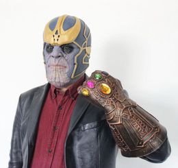 1 PCS Hero Thanos Mask Infinity War Gauntlet Cosplay Gag Toys For Children Adult Halloween Prop Latex Gloves Mask High Quality Y186280779