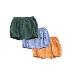 Shorts 3piece/lot Summer Baby Girls Shorts Casual Cotton Linen Large PP Shorts For Boys Girls Shorts Toddler Bloomers Beach Short 2020 H240508