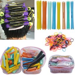 80PCS Hair Perm Rods Hair Rollers Curlers Long Hair Cold Perm Bar Salon Home DIY Wave Hairdressing Tool 240117