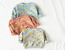 Autumn Bobo Sweatshirt Kids Clothes Long Sleeve Tshirts Baby Boy Banana Printed Hoodies Sweatshirts Children Clothing Girl Tops Y5906684