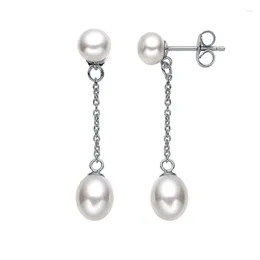 Dangle Earrings Sinya Freshwater Pearls Drop 925 Sterling Silver Tassel Fine Jewellery Stud Earring For Women Gift