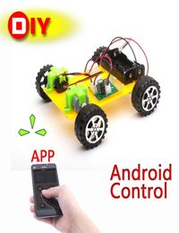 DIY Plastic Model Kit Mobile Phone Remote Control Toy Set Kids Physics Science Experiment Assembled rc cars radio control LJ2009181823787