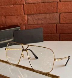 LEGENDS 725 Gold Clear Sunglasses Frames Mens Fashion Eyeglasses Frames Eyewear UV400 Protection New with Box7129603