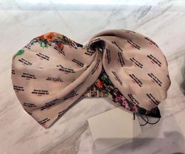 Designer Silk Cross Red pink Flowers Women Headbands Letter Printing Girls Hair bands Scarf Hair Accessories Gifts Headwraps3496826