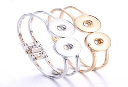 2021 Snap Button Bracelet Fit 18mm Jewelry 2 Charms Silver Gold for Women Men fashion62032295306887