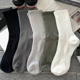 WeFine Male Solid Color Sport Short Socks For 5 Pairs Men Black White Warm Set Autumn Winter Drop 240117