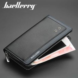 Fashion Men's Clutch Bag New Europe And The United States Multifunctional Long Wallet Multi-card Position Zipper Business Handbag 020324a