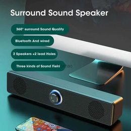 Bookshelf Speakers 4D Surround Soundbar Wired and Wireless Bluetooth 5.0 Stereo Subwoofer Sound Bar For Laptop PC Home Theatre TV Aux Speaker