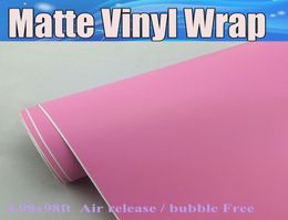 Pink Matte Vinyl wrap Air release For Car wrapping Stickers matt pink covering foil graphics film Size 15220mRoll 498x98ft3124641