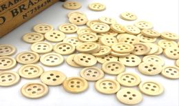500pcs 4 Holes Kid039s Sewing Wood Buttons 15mm Sewing Craft Mix Lots WB1054749918