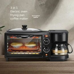 3 In 1 Breakfast Maker Machine Roast Bread Toaster Electric Oven Kitchen Appliances 240116