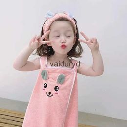 Towel Softer and Absorbent Cartoon Coral Fleece Infant Towels Blanket Summer Wearable Kids Girl Bath Towel Bathrobe 130*80cmvaiduryd