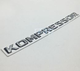 Chrome Silver KOMPRESSOR Letter Logo Trunk Emblem Badge Sticker for Mercedes W203 W204 W212 W221 AMG3222696