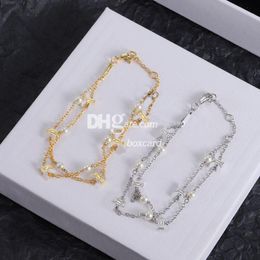 Pearl Rhinestone Chain Bracelets Jewellery Gold Plated Crystal Bracelets For Wedding Anniversary Valentines Day Gift