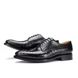 Dress Shoes Luolundika Crocodile Leather Male Business Young Men Formal Manual Private Custom