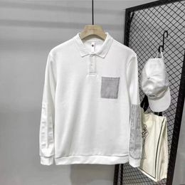 Men's Polos Tops Black T Shirts For Men Sweatshirts Male Clothes Polo Stripe Streetwear Harajuku Fashion Sale It Trends 2024 Long Sleeve Xl