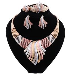 Trendy Nigerian Beads Necklace Jewellery Set for Wedding Crystal African Beads Jewellery Set for Women Earrings Jewellery9974986