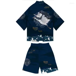 Ethnic Clothing 3 To 14 Years Kids Kimono Japanese Traditional Costumes Boys Girl Fashion Haori Cardigan Jacket Children Beach Wear Cloak