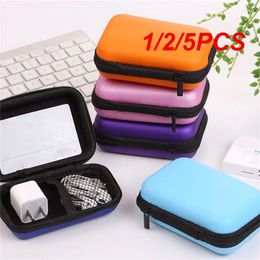 Storage Bags 1/2/5PCS Colourful Portable Earphone Bag Phone Charger Box Key U Disc USB Cord Organiser Data Cable Case