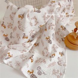 Blankets K1MA Born Babies Wrapping Blanket Cotton Swaddle 2-layer Bathing Towel