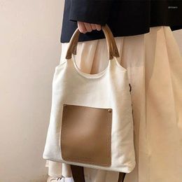 Evening Bags Tote Literature Canvas Bag Women Crossbody Splicing Shoulder For