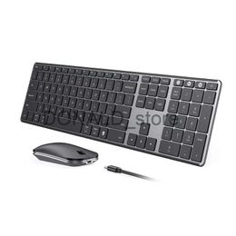 Keyboards Seenda Wireless Bluetooth Keyboard and Mouse Combo Multi-Device Rechargeable Slim Keyboards and Mice for Win MacBook Pro Air J240117