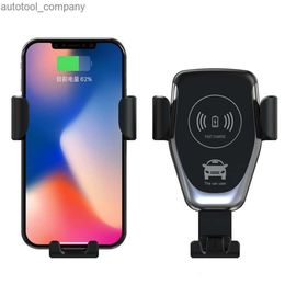 New C12 10W Car Mount Wireless Charger Quick Qi Fast Charging Phone Holder For Samsung S10 S9 S8 Plus MQ60-1