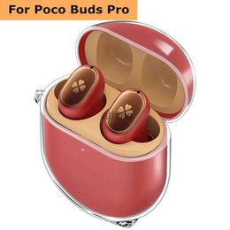 Cell Phone Cases Clear Silicone Earphone Case For Poco Buds Pro Soft Protective Anti-fall Cover Shell For Redmi Buds Air Poco Buds Pro YQ240117