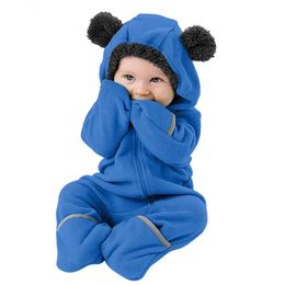Polesek Bodysuit niemowlę dzieci z kapturem romperowa odzież wierzchnia kurtka maluchowa kurtka 240116