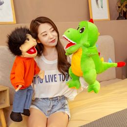 60cm Large Soft Doll Cute Animal Hand Puppet Children Theater Performance Props Scary Doll Dinosaur Panda Plush Toys Kids Gift 240116